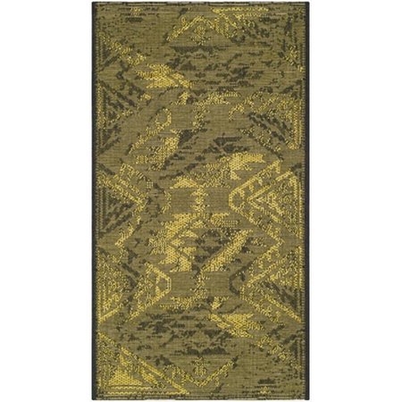 SAFAVIEH 8 x 11 ft. Large Rectangle Contemporary Palazzo Black and Green Area Rug PAL122-56C10-8